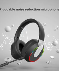 Uscallm Wireless Bluetooth Headset with Microphone, Bluetooth 5.1 HiFi Sound Quality Noise Cancelling Headset, Insert Card, Plug The Headset Line Foldable Lightweight Headset for Home Office Work # Black 11 610RqZAMoJL