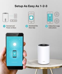 TP-Link Deco Tri Band Mesh WiFi 6 System(Deco X68) - Covers up to 5500 Sq. Ft.Whole Home Coverage, Replaces Wireless Routers and Extenders, 2-Pack Tri-Band WiFi 6 Mesh 27 610RrvirZmS