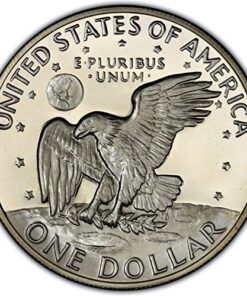 Alternative view of 1 U.S. Eisenhower Ike $1 Dollar Coin 1971 to 1978 Collectors Coin.