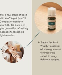 Basil Essential Oil 5ml by Young Living - Pure Botanical Bliss for Aromatherapy, Aromatic Delight, Botanical Wellness, Invigorating Aroma, Natural Vitality 9 610U58apivL
