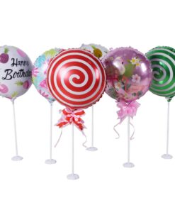 Towashine 6Pcs Balloon Cup with Stick and Flower Base Table Desktop Support Holder for Wedding Party Supplies 19 610WCdGJN7L