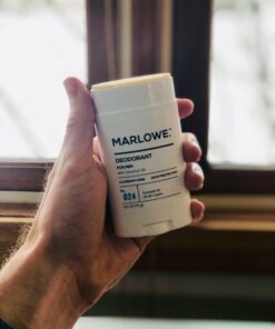 MARLOWE. No. 024 Natural Deodorant for Men 2.5oz | Aluminum Free Stick | Made with Coconut Oil, Shea Butter, Jojoba | Only No-Nonsense Ingredients that Work Best | Fresh & Woodsy Scent 2.5 Ounce (Pack of 1) 14 610WPayf DL