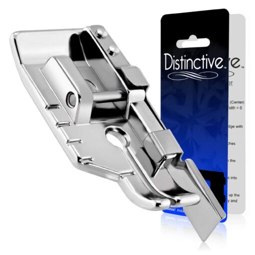 Distinctive 1-4 (Quarter Inch) Quilting Sewing Machine Presser Foot with Edge Guide - Fits All Low Shank Snap-On Singer*, Brother, Babylock, Janome, Kenmore, White, Juki, Simplicity, Elna and More!