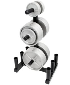 Olympic 2-inch Weight Plate Tree Rack with 6 Barbell Holders - Holds Up to 800 lbs. of Olympic Weight Plates – Workout & Lifting Equipment for Professional & Home Gym Storage Use - Assembly Required 17 610azik 2bL