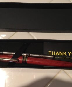 IDEAPOOL Genuine Rosewood Ballpoint Pen Writing Set - Extra 2 Black Ink Refills - Fancy Nice Gift Wooden Pen Set for Signature Executive Business Journaling 61 610bERqek1L