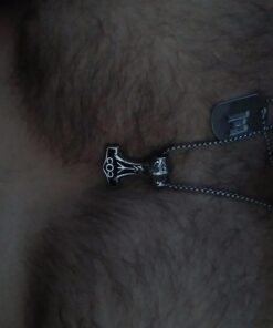 COPAUL Retro Men's Stainless Steel Quake Thors Hammer Pendant Silver 9 610cLfhaTPL