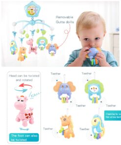 Baby Mobile for Crib, Crib Toys with Music and Lights,Remote, lamp, Projector for Pack and Play, for Ages 0+ Months (Blue-Forest) Blue-Forest 31 610cQflMSGL