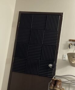 12 pack Acoustic Panels Self-Adhesive, 1" X 12" X 12" Quick-Recovery Sound Proof Foam Panels, Acoustic Foam Wedges High Density, Soundproof Wall Panels for Home Studio,Carbon Black 1 Inch 12 Pack Self Adhesive 35 610ctUGHPCL