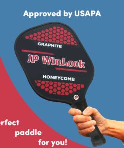 JP WinLook Premium Pickleball Paddles Set – Graphite Carbon Fiber/Fiberglass Rackets for Women & Men and Pickleball Balls for Indoor or Outdoor Play. Pickleball Set - Racquets, Pickleballs & Carry Bag USAPA Graphite Red / Red-2 Player Set 25 610dXxUzr3L 2