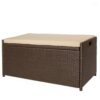 Victoria Young Resin Wicker Deck Box Storage Bench Container with Seat and Cushion Indoor and Outdoor Use, 60 Gallon, Espresso Brown 17 610dezA5BuL