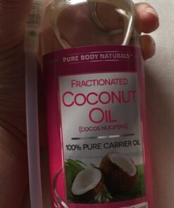Organic Fractionated Coconut Oil for Skin and Hair, 4 fl oz - Liquid Carrier Oil for Diluting Essential Oils, Hair Growth & Skin Moisturizer - by Pure Body Naturals 51 610dnwOz9RL