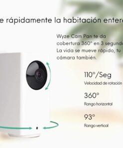 Wyze Cam 1080p Pan/Tilt/Zoom Wi-Fi Indoor Smart Home Camera with Night Vision, 2-Way Audio, Works with Alexa & the Google Assistant, White - WYZECP1 Wyze Cam Pan 45 610eEFEbBLL