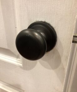 Kwikset Juno Interior Passage Door Knob, Handle For Closet and Hallway Doors, Non-Locking Doorknob in Venetian Bronze, with Microban Protection No Size Transitional 24 610ghr2bXDL