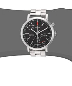 Timex Metropolitan+ Activity Tracker Smart Watch Silver-Tone/Black Bracelet 7 610iQY 6m0L