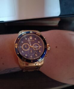 Invicta Men's Pro Diver Collection Chronograph Watch 48mm Gold & Blue 25 610ixhGWgHL