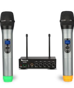 FIFINE UHF Dual Channel Wireless Handheld Microphone, Easy-to-use Karaoke Wireless Microphone System-K036 36 610j5ksI4dL