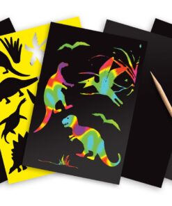 Melissa & Doug Scratch Art Activity Kit: Dinosaurs - 4 Holographic Boards 5 610jMqaY7tL