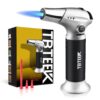 TBTEEK Butane Torch, Kitchen Torch Cooking Torch with Safety Lock & Adjustable Flame for Cooking, BBQ, Baking, Brulee, Creme, DIY Soldering(Butane Not Included) Silver 40 610kBmBWr L 1