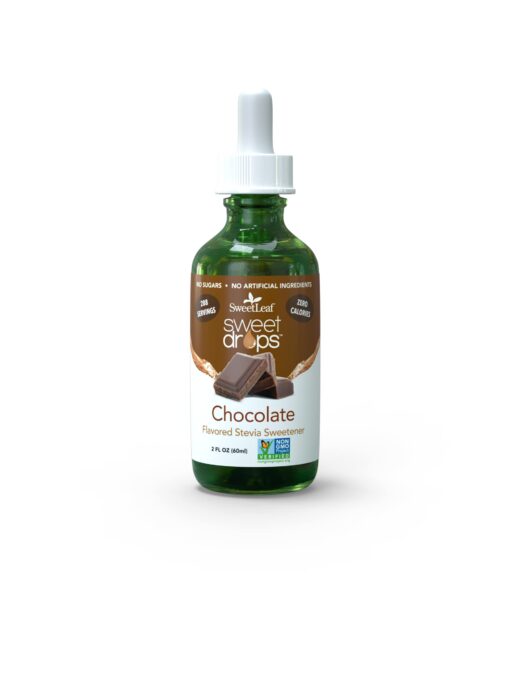 SweetLeaf Sweet Drops Chocolate Liquid Stevia Sweetener - Chocolate Stevia Drops, Zero Calories, Zero Sugar, Non-GMO, Gluten-Free, Keto Friendly, Chocolate Flavor Stevia - 2 Fl Oz 2 Fl Oz (Pack of 1)