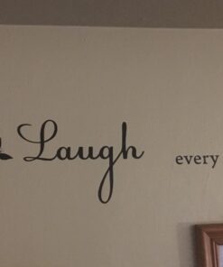 Blinggo Vinyl Decal Live Every Moment, Laugh Every Day, Love Beyond Words Wall Quote Black 15'' X 22'' 25 610mIsNnz7L