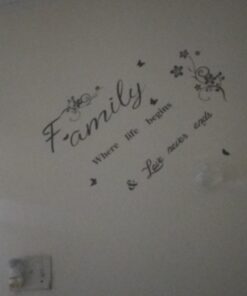 Ikevan Wall Stickers,PVC Decal Removable Art Family Beautiful Flower Wall Stickers Home Words Decor Wall Sticker 75X34cm 19 610mVZL6JhL