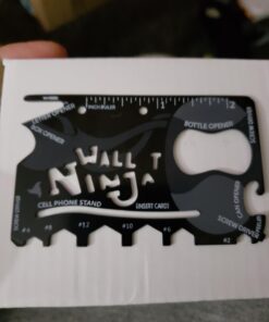 Wallet Ninja Multitool Card – 18 in 1 Credit Card Multi-Tool (Bottle Opener, Can Opener, Screwdrivers, Phone Stand & More) – Black 38 610n2xJaUL