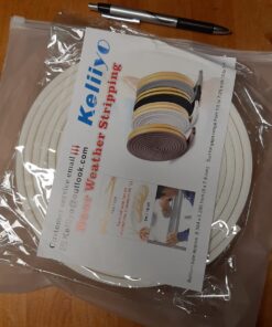 Keliiyo Door Weather Stripping, Window Seal Strip for Doors and Windows - Self-Adhesive Foam Weather Strip | Soundproof Seal Strip Insulation Epdm D Type 66ft(20m) 2 Pack (White) #01White 37 610nQW3m3HL