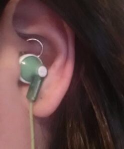 Panasonic ErgoFit Wired Earbuds, In-Ear Headphones with Dynamic Crystal-Clear Sound and Ergonomic Custom-Fit Earpieces (S/M/L), 3.5mm Jack for Phones and Laptops, No Mic - RP-HJE120-G (Green) Green 35 610oIy3 vUL