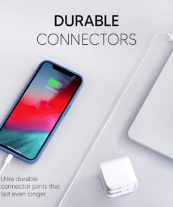 TALK WORKS USB Cable Compatible w/ iPhone 14/14 Plus/14 Pro/14 Pro Max, 13/Mini/Pro/Pro Max, 12/Mini/Pro/ProMax, Phone, AirPods, iPad - 5' Lightning Cable Wall Charger Adapter - MFI Certified (White) Cable + Charger White 21 610p0UkdfpL