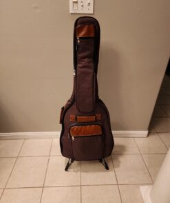 CAHAYA Guitar Bag 40 41 42 Inches 6 Pockets Guitar Case Water Resistent Oxford Cloth 0.5 Inch Extra Thick Sponge Overly Padded for Acoustic Classical Guitar with Anti-theft Pocket CY0150 43 610pGzYCJJL