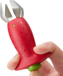 Chef'n Original Stem Gem Strawberry Huller, Red/Green - 31 610phYjhESL