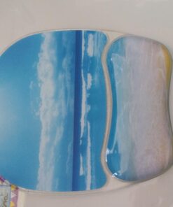 Fellowes Photo Gel Mouse Pad and Wrist Rest with Microban Protection, Sandy Beach (9179301), Blue, 9.25" x 7.88" 29 610tYHv7PkL