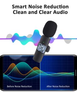 MAYBESTA Professional Wireless Lavalier Lapel Microphone for iPhone, iPad - Cordless Omnidirectional Condenser Recording Mic for Interview Video Podcast Vlog YouTube Black 17 610vu9AplAL