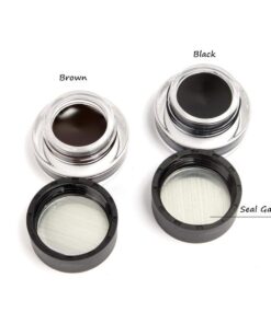 2 in 1 Black and Brown Gel Eyeliner Set Water Proof Smudge Proof, Last for All Day Long, Work Great with Eyebrow, 2 Pieces Eye Makeup Brushes Included 28 610x5KQw9bL