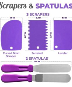 Cake Decorating Supplies 471pcs, Baking Tools Set for Cakes,Cake Turntable, Piping Icing Tips for Beginners or Professional 22 610zUrjxpL