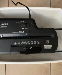 Aurora AU800SD Professional Strip Cut Paper Shredder/CD/Credit Card Shredder Without Wastebasket, 8-Sheet Strip-Cut No Basket, Black 8-sheet StripCut w/o basket 26 610zrcF3zhL