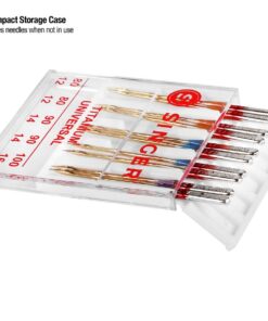 SINGER 04808 Titanium Universal Regular Point Machine Needles Woven Fabric, Assorted Sizes, 10-Count 80/11, 90/14, 100/16 10.0 18 6110ntJinWL