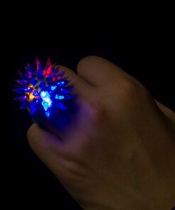 Fun Central 24 Pack - LED Light Up Jelly Rings | in Bulk | Assorted Colors | Flashing Rings Party, Easter Egg Hunts Raves EDM Concerts Sensory Toys for Kids 22 6112DYZtU9L