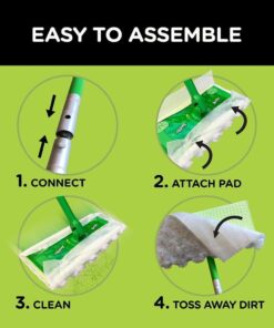 Swiffer Sweeper Dry Mop Refills for Floor Mopping and Cleaning, All Purpose Floor Cleaning Product, Unscented, 52 Count (Packaging May Vary) 52 Count (Pack of 1) 17 6112X0hp L