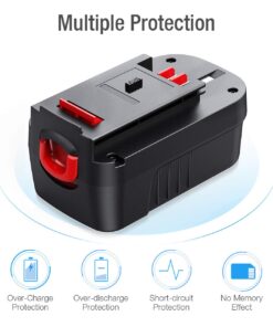 Powerextra 6.0Ah 18 Volt HPB18-OPE Lithium Replacement Battery for Black&Decker A1718 A18NH HPB18 HPB18-OPE (1 Pack) 17 6112pVCGg0L