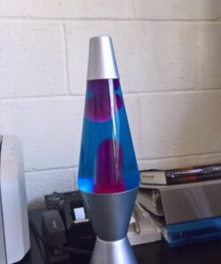 14.5-Inch Silver Base Lava Lamp with Purple Wax in Blue Liquid - 2118 Purple/Blue 23 6113M2f8JjL