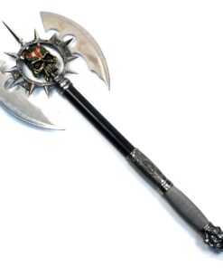 Ace Martial Arts Supply Death's Head Skull Fantasy Battle Axe with Plaque 14 6113ZvnLLUL