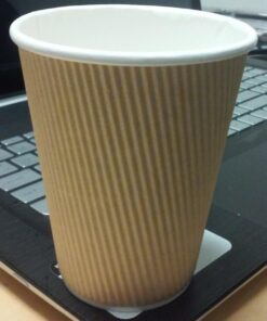 Genuine Joe GJO11260PK Insulated Ripple Hot Cup, 12-Ounce Capacity (Pack of 25),Brown Brown 12 ounces 31 6113oa7zuIL