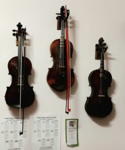 String Swing CC01V-BW Hardwood Home & Studio Wall Mount Violin Hanger - Black Walnut 23 61171MWSBvL
