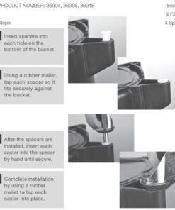 Carlisle FoodService Products Mop Bucket with Side-Press Wringer for Floor Cleaning, Restaurants, Offices, And Janitorial Use, Polyproylene, 26 Quarts, Yellow 32 61182KTsshL