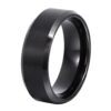 L-Ring Men's Tungsten Wedding Metal Ring Polished Beveled Edges and Brushed Finish Comfort Fit,Size 6-14 6mm tungsten 2 5