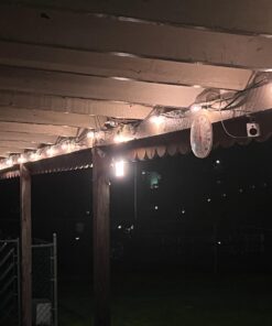 Outdoor String Lights 25 Feet G40 Globe LED Patio Lights with 13 Edison Plastic Bulbs(1 Spare), Waterproof Connectable Hanging Christmas Lights for Backyard Porch Balcony Party Xmas Decor, Black Black - LED 25 ft 31 611ApZIrsXL