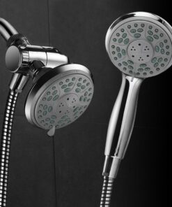 Aquadance by HotelSpa 24-Setting Slimline Showerhead and Hand Shower Combo 29 611ArlhaCL