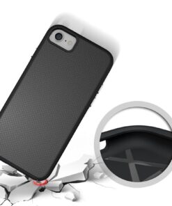 iPhone 7 Case, Hybrid Shock Modern Slim Non-Slip Grip Cell Phone Case for Apple iPhone 7 (2016) (Black) Black 10 611AwObgLSL
