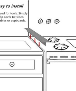 25Inch Kitchen Silicone Stove Counter Gap Cover, Easy Clean Heat Resistant Wide & Long Gap Filler, Seals Spills Between Counter, Stovetop, Oven, Washer & Dryer, Set of 2 ( Black) 25 Inches 27 611BqDxeVjL